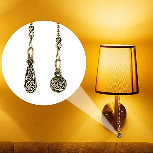 Dotlite Copper 2Pack Vintage Ceiling Fan Pull Chain Danglers