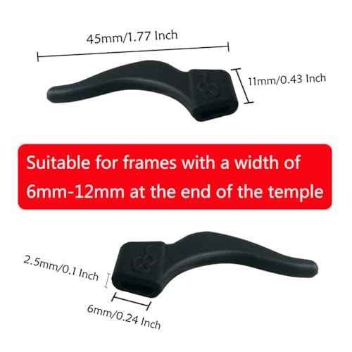 YINGFENG 15 Pairs1.8 Inch Anti-slip Eyeglass Ear Grips Hook, Comfortable Silicone Elastic Eyeglasses Temple Tips Sleeve Retainer for Sunglasses, Presbyopia Glasses, Spectacles Glasses, 3 Colors