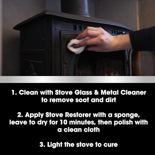 Furniture Clinic Stove Restorer - High Heat Matte Black Paint for Metal, 1 Application