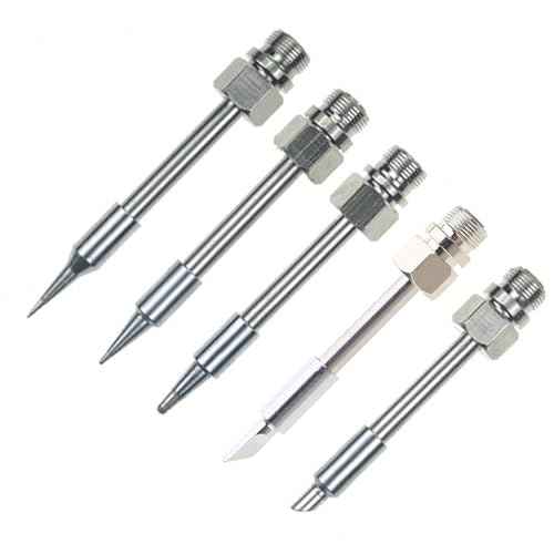 510 Interface USB Soldering Iron Tip Portable Pointed/Horseshoe/Round Tips for Welding Rework Accessories, 53*0.3MM