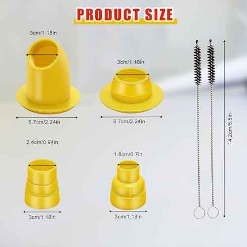 30Pcs Caulking Finisher Kit, 16Pcs Caulking Nozzle Coating Tips Applicators Reusable Tool Kit with 8Pcs Connector, 4Pcs Grout Scraper, 2Pcs Brush for Bathroom Doors Windows