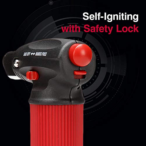 Master Appliance MT-51 Professional Butane Torch Lighter, Hand Held Torch Lighter, Adjustable Flame Mini Blow Torch, Refillable with Butane Fuel for Soldering, Electrical Connectors, Kitchen, Cooking