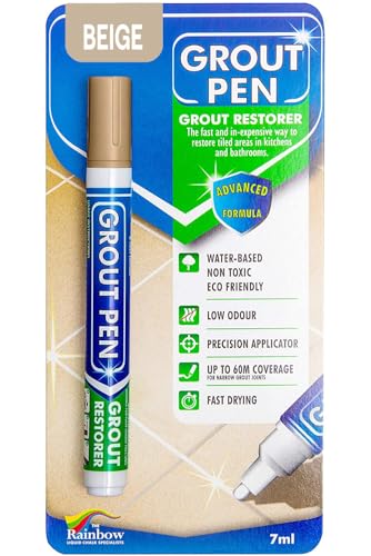 Rainbow Chalk Markers Beige Grout Pen with Narrow 5mm Tip - 7mL