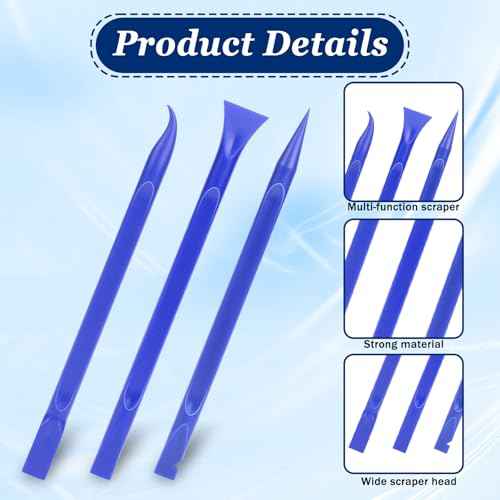 18PCS Plastic Scrapers Non Scratch, Car Crevice Cleaning Tool Multi-use Small Paint Scraper Tool Car Detailing Supplies for Cleaning Pen-Shaped Scrapers for Removing Labels,Stickers,Paint,Dirt