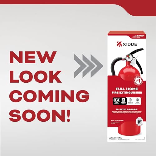 Kidde 5.5 lb Full Home Fire Extinguisher 3-A:40-B:C, Medium/Large