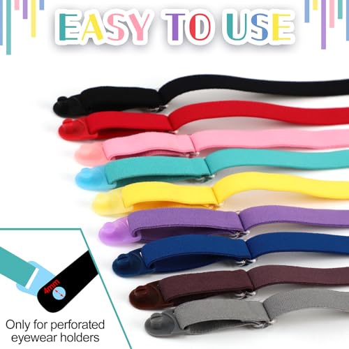 9 Pcs Kids Glasses Strap with Snap Button Elastic Adjustable Eyeglass Band Nonslip Glasses Holder for Kids Safety Eyewear Retainers for Toddler Sports Eye Glass Sunglasses Lanyard (Multicolored)
