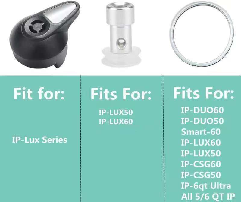 10Pcs Replacement Parts Kit for Instant Pot Lux 5-6 Qt IP-LUX50/IP-LUX60 - Sealing Ring, Valves & Gasket Set
