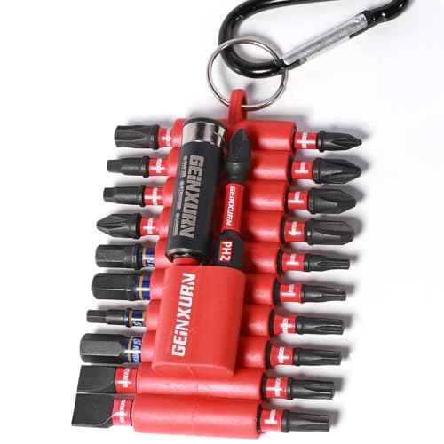 22 Pieces Multi Impact Screwdriver Bits Set,Magnetic S2 Steel Insert Power Bits with Organizer Sleeve and Storage Strip