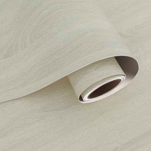 VaryPaper 15.7" x 78.7" Light Oak Wood Contact Paper Peel and Stick Countertops Wood Look Wallpaper Waterproof Removable Wood Grain Vinyl Wrap for Cabinets Furniture Self Adhesive Wood Laminate Sheets