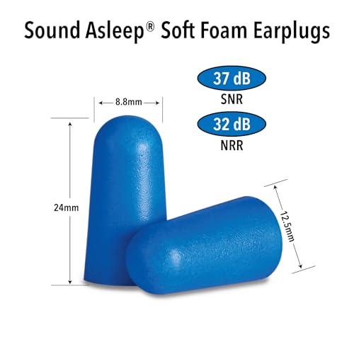 Mack¡¯s Sound Asleep Soft Foam Earplugs, 12 Pair ? 32dB High NRR, Comfortable Ear Plugs for Sleeping, Snoring, Travel and Noisy Neighbors