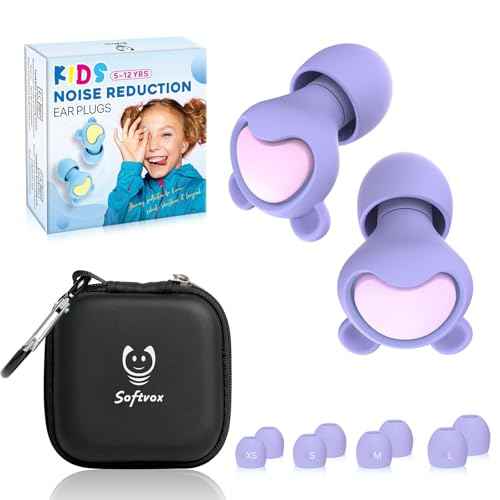 Kids Ear Protection Kids Ear Plugs (6-12yrs) - Reusable Everyday Noise Relief for Child Adult with Small Ear Canal, for Focus, Anxiety, Stress, School, Home, Playtime ?26 dB Noise Reduction Earplugs