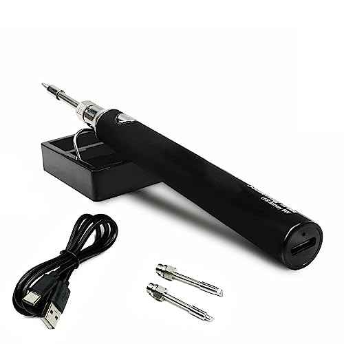 SEQURE Cordless Soldering Iron Kit 1000mAh Portable USB Solder Iron Rechargeable Soldering Kit for Electronics, Appliance Repair, DIY
