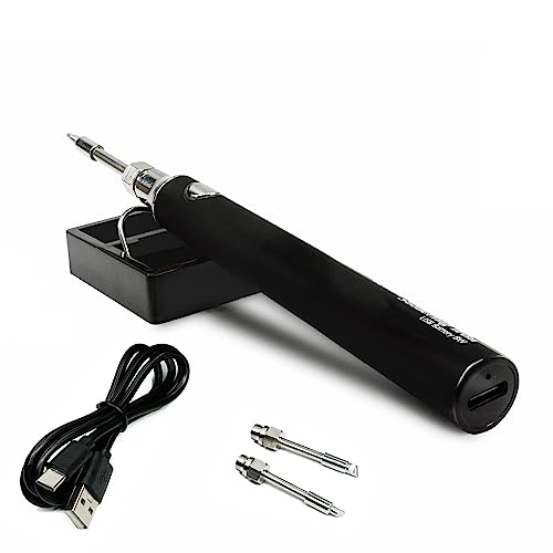 SEQURE Cordless Soldering Iron Kit 1000mAh Portable USB Solder Iron Rechargeable Soldering Kit for Electronics, Appliance Repair, DIY