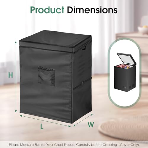 Chest Freezer Cover – Waterproof 420D Dustproof Indoor/Outdoor, Fits 3.5 Cu Ft Freezers