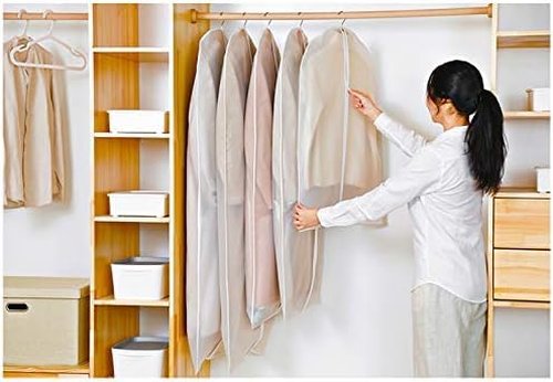 5 PCS Hanging Garment Bag, PEVA Garment Protector Covers, Garment Covers
