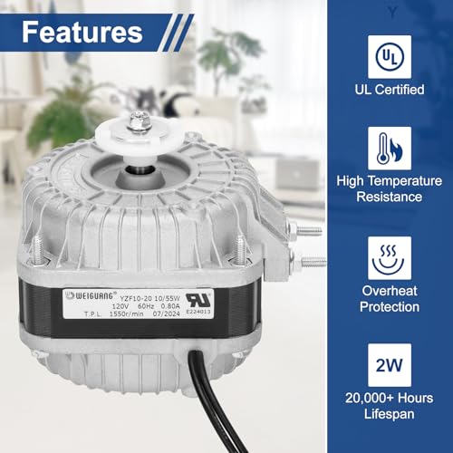 120V AC Fan Motor 1550rpm for Refrigeration & Cooling Equipment