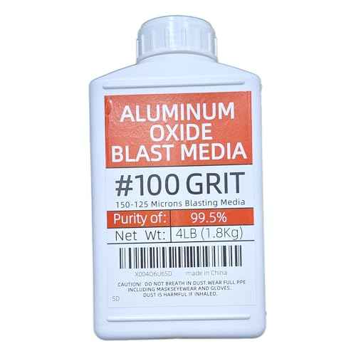 #100 Grit Aluminum Oxide Sandblasting Medium (4 Lbs/1.8 Kg) Fine Sandblasting Medium - Application: Used As Abrasive And Medium For Sandblasting Cabinets And Sandblasting Machines. (Purity 99.5%)