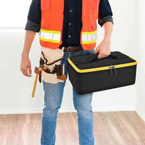 Bag Compatible with DEWALT 20V MAX Cut Off Tool 3 in 1 Brushless (DCS438B), Storage Case Carrying Holder Organizer for Charger, Batteries, Cutting Wheel and Other Accessories (Box Only)