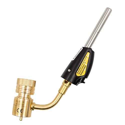 QWORK Torch Tips, Swirl, Compatible with MAP-Pro/LP Gas, Self Lighting, Gas Self Ignition Torch Regulator Brazing Soldering Welding Plumbing Gun