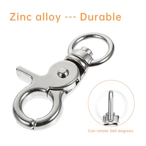 Heavy Duty Trigger Snap Hooks 30PCS, 2.32" Swivel Metal Clasps for Pet Leashes & Keychains