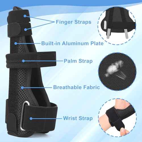 Pinky Finger Splint, 4th or 5th Ring Fingers Splint for Boxer¡¯s Fracture, Arthritis, Tendonitis, Metacarpal Support Hand Brace Fits Left or Right Hand, M