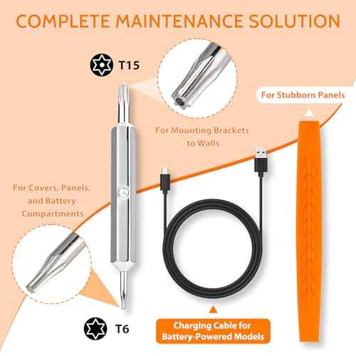 Ring Doorbell Screwdriver for ALL Models Ring Video Doorbell 4-in-1 Doorbell Maintenance Kit-Orange