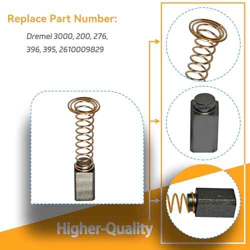 90930-05 Carbon Motor Brushes for Dremel 3000 200 276 396 395 2610009829 Replacement Part (4 Pack)