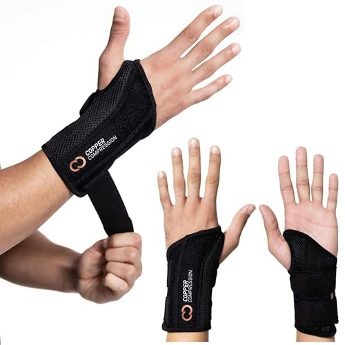Copper Compression Wrist Brace Right Hand S/M - Support for Pain & Injury