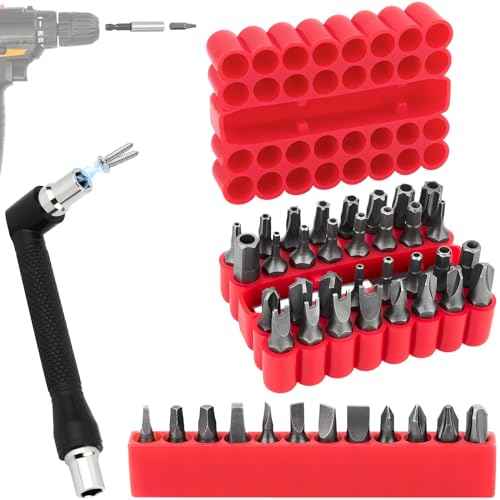 46pcs Security Bit Set with Security Torx, Square, Metric & SAE Hex, Torq, Phillips, Slotted, Triwing, Spanner ? Tamper Proof Torx Bits, Comprehensive Security Screwdriver Set(Red)