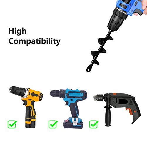 Garden Tools Bulb Planter Auger Drill Bit for Planting 1.57x8.66 Inches