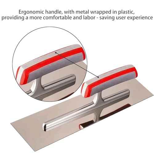 11.8x3.8 Inch Concrete Finishing Trowel - Premium Stainless Steel Masonry Tool for All Construction Finishing Needs, Drywall Tools