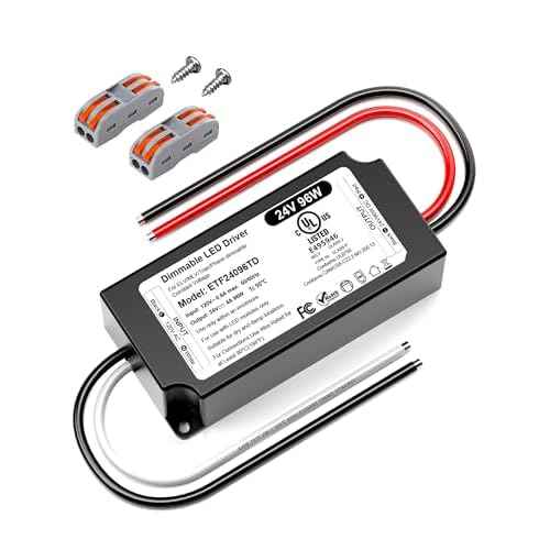 96W 24V Dimmable LED Driver UL Listed, DC 24V Triac ELV/MLV LED Dimmable Power Supply Compatible with Lutron & Leviton Switches 96 Watt LEDs Transformer 24 Volt Smooth Flicker Free Dimming