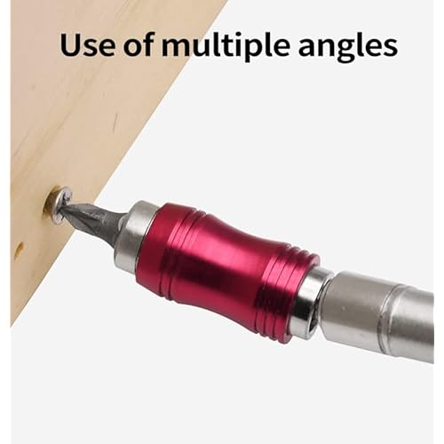 Pivoting Bit Tip Holder 1/4¡±Magnetic Screw Drill Tip Pivot Screwdriver Bit Holder Magnetic Screw Holder Extender Bendable in 20¡Æ Angle for Corners or Tight Spots (88mm)