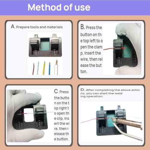Generic Electric Wire Welding Fixture,Soldering Wire Holder w/Dual Spring - Loaded Clips, Black Base, Helping Hands Holder for Home DIY, Electrode & Workshop Repairs - Welding Accessories