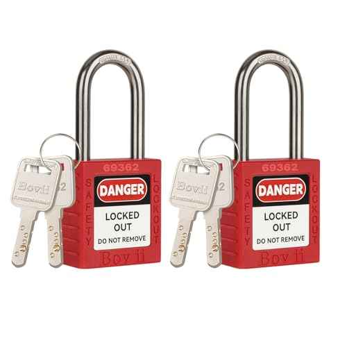 Lockout Tagout Locks- 2 Red Loto Locks,Lockout Tagout Keyed Different,2 Keys Per Lock,OSHA Compliant Lock Out Tag Out Safety Padlocks