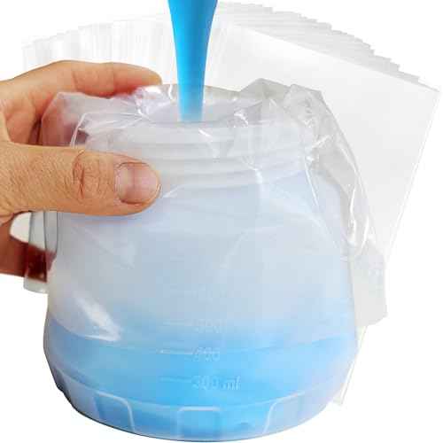 50 Pcs Paint Sprayer Cup Liners, 7.8'' X 11.8'' Transparent Paint Sprayer Bags for Wagner Paint Sprayers, Easy to Clean, Easy to Change Colors