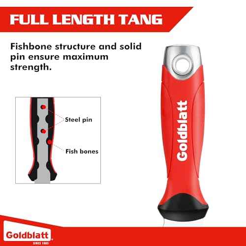 Goldblatt 9-in-1 Paint Scraper Tool, Heavy Duty Stainless Steel Putty Knife Scraper with Metal Hammer End, Multi-Use Painters Tool for Wood, Painting, Drywall