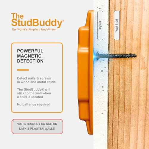 The Original StudBuddy¢ç Magnetic Stud Finder - Made in the USA - Easy to Use Stud Finder - No Batteries Required - Powerful Magnet Stud Finder - Stud Finder for Drywall and Wood
