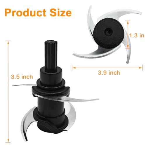 Kaluly 4-Blade Ninja Express Chop Replacement Blade for NJ110GR NJ100 16-Oz Bowl – 1 Pack