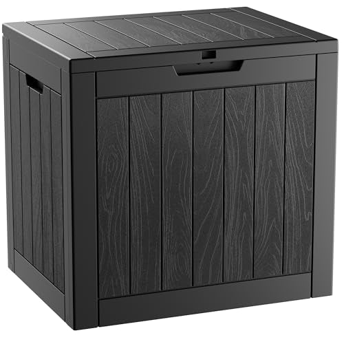 NUNU LAB 35 Gallon Waterproof Lockable Outdoor Storage Box - Black