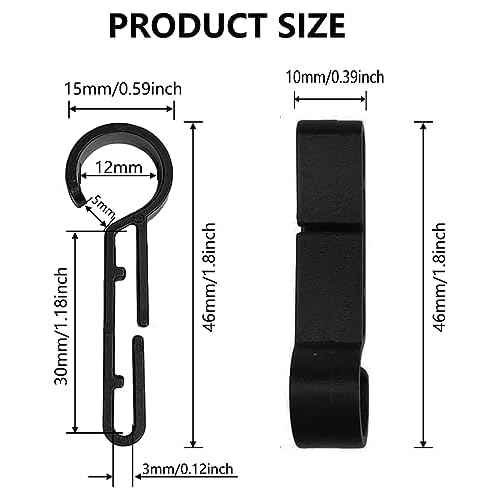 50Pcs Helmet Clips for Headlamp & Headlamp Clips Hooks - Durable Lightweight Hard Hat Accessories, Universal Mounting Clips for Construction/Camping/Cycling Safety Gear (50Pcs)