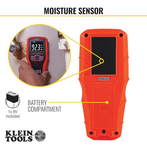 Klein ET140 Pinless Moisture Meter for Building Materials, Detects Up to 3/4-Inch