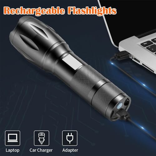 5 Pack Red Flashlight Rechargeable, Green Light Flashlight, Blue Light Flashlight£¬Long Range Powerful, 4 in 1 Multi-Color, White, Red, Blue and Green Lights, 4 Color Modes for Camping,Outdoor