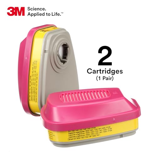 3M P100 Respirator Cartridge/Filter 60923 NIOSH Approved - 1 Pair