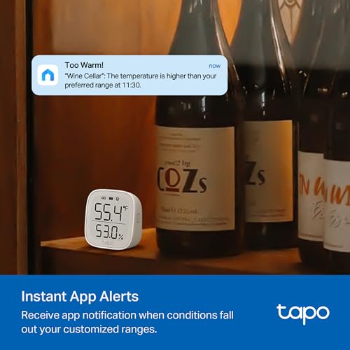 Tapo T315 Smart Temperature & Humidity Monitor (Sensor Only) Swiss-Made, Requires Hub