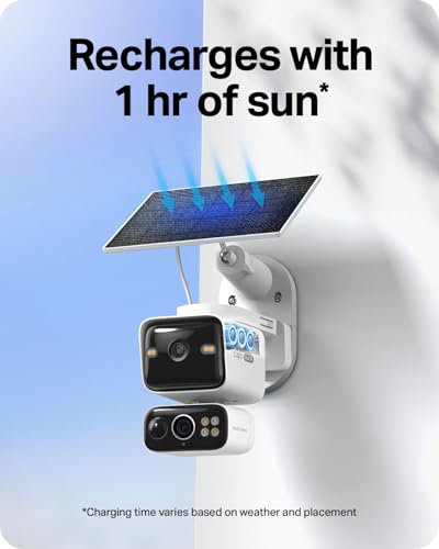 Tapo 2K Dual-Lens Pan/Tilt Security Camera Kit with Solar Power