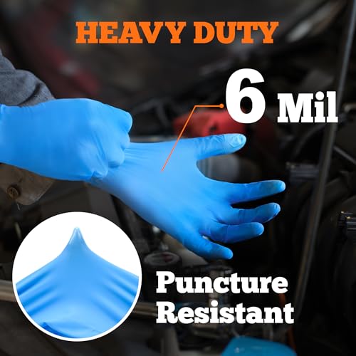 TitanFlex Heavy Duty Nitrile Exam Gloves Blue Large Box of 100 - Latex Free