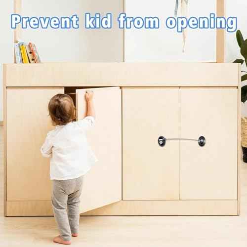 12 Pack Refrigerator Locks with 24 Keys,Child Safety,Refrigerator Lock Combination,Mini Fridge, File Drawer,Toilet Seat Lock with Strong Adhesive (Black)