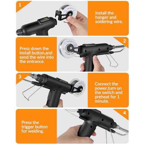 Soldering Iron Kit, 80W 110V Automatic Soldering Gun with Ceramic Heater, 8-in-1 Fast Heating Soldering Kit Includes Iron Tips, Solder Wire, Desoldering Pump, Tweezers for Repairs and DIY