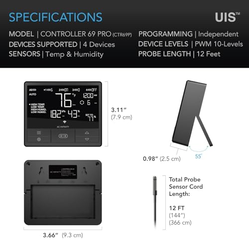 AC Infinity Controller 69 PRO - Smart Environmental Controller for Grow Tents, Fans & Lights
